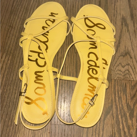 Sam Edelman Teale Yellow Strappy Sandal NWOT never worn women’s size 9 39 - Picture 2 of 7